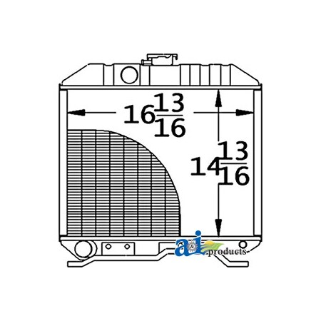 A & I Products Radiator 9" x26" x20" A-17331-72060